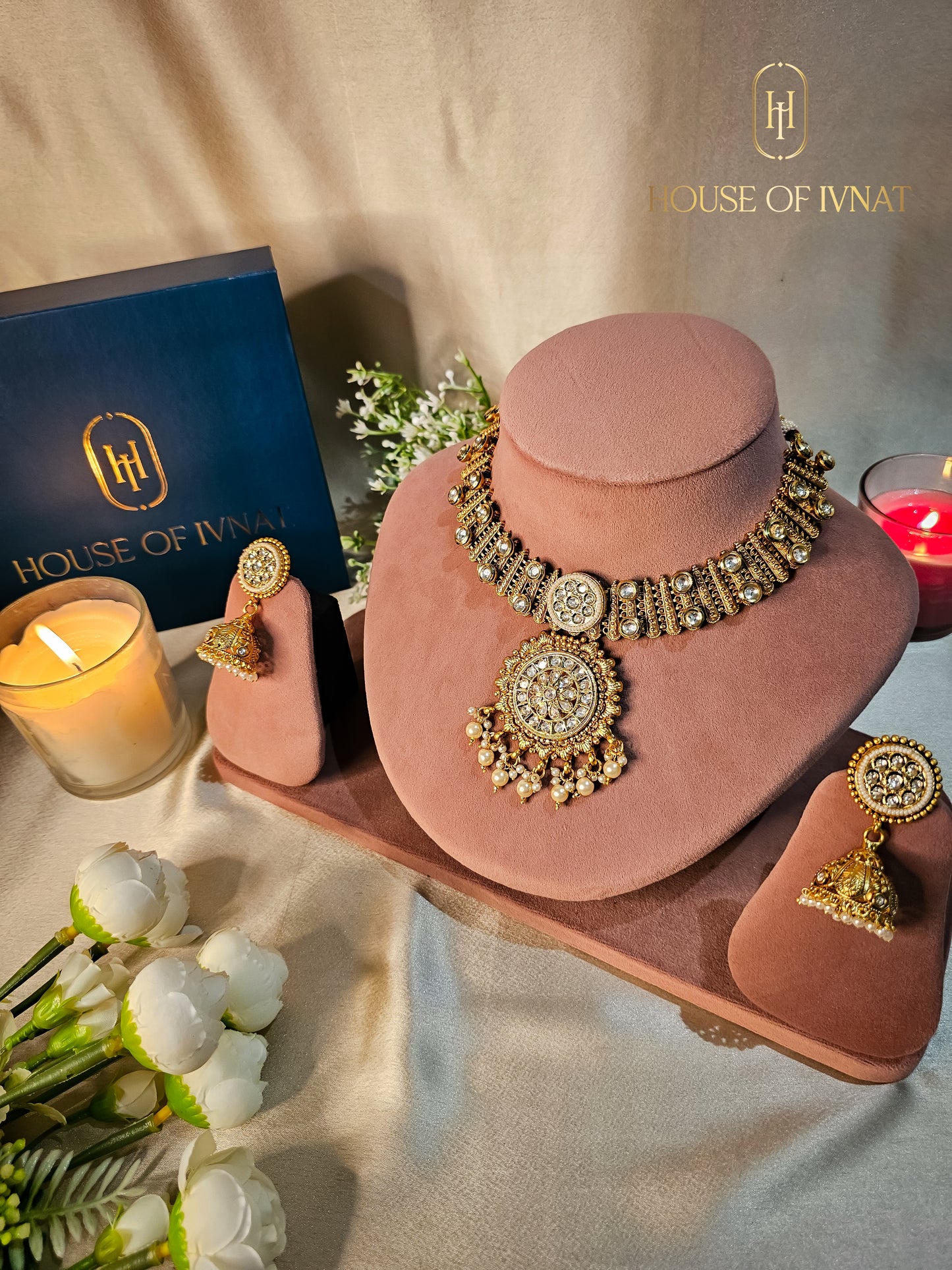 Suhasini Gold Plated Necklace Set