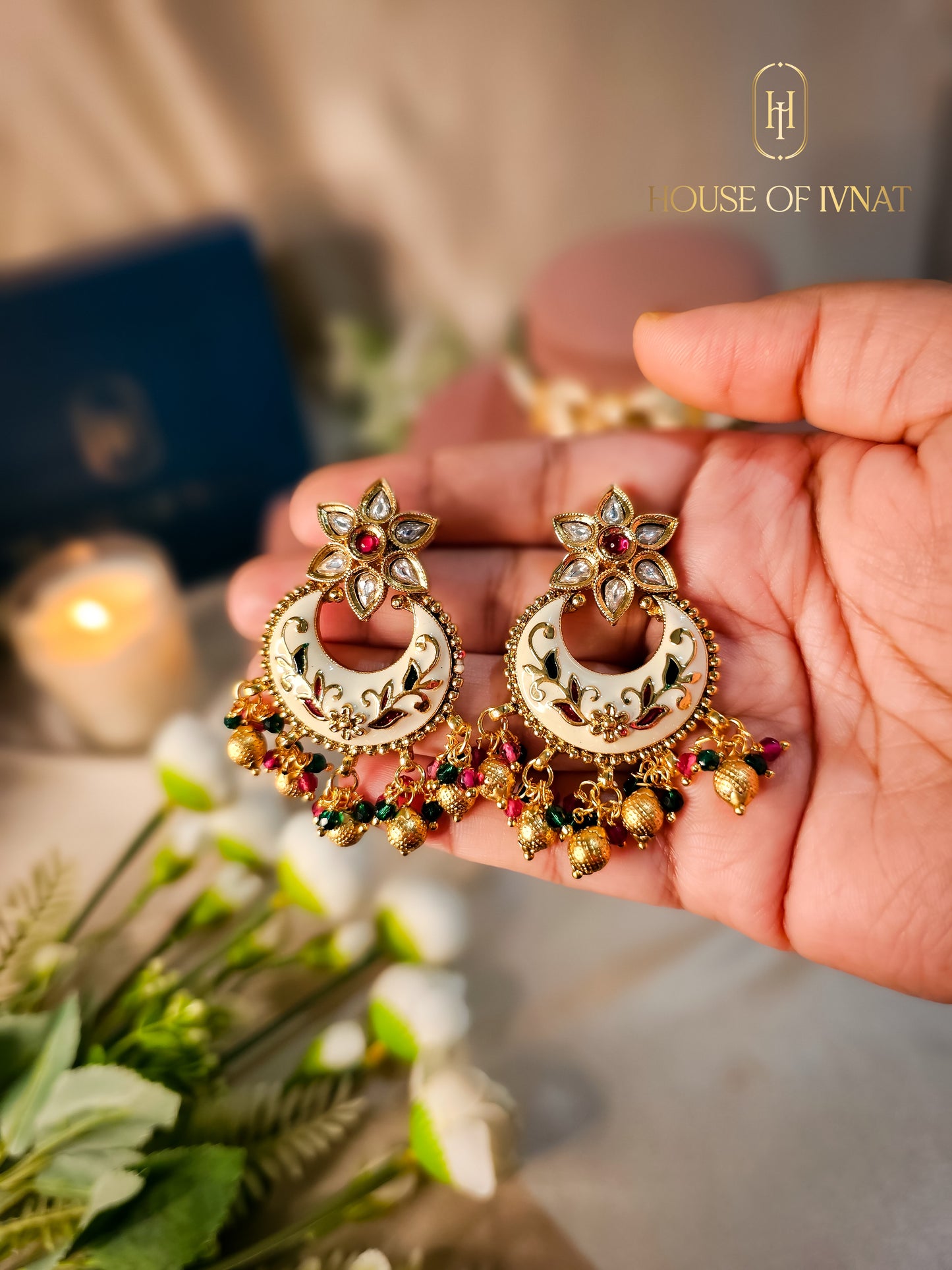 Aashvi Gold Plated Choker Set With Jade Onyx Pearl Strands and Meenakari Work