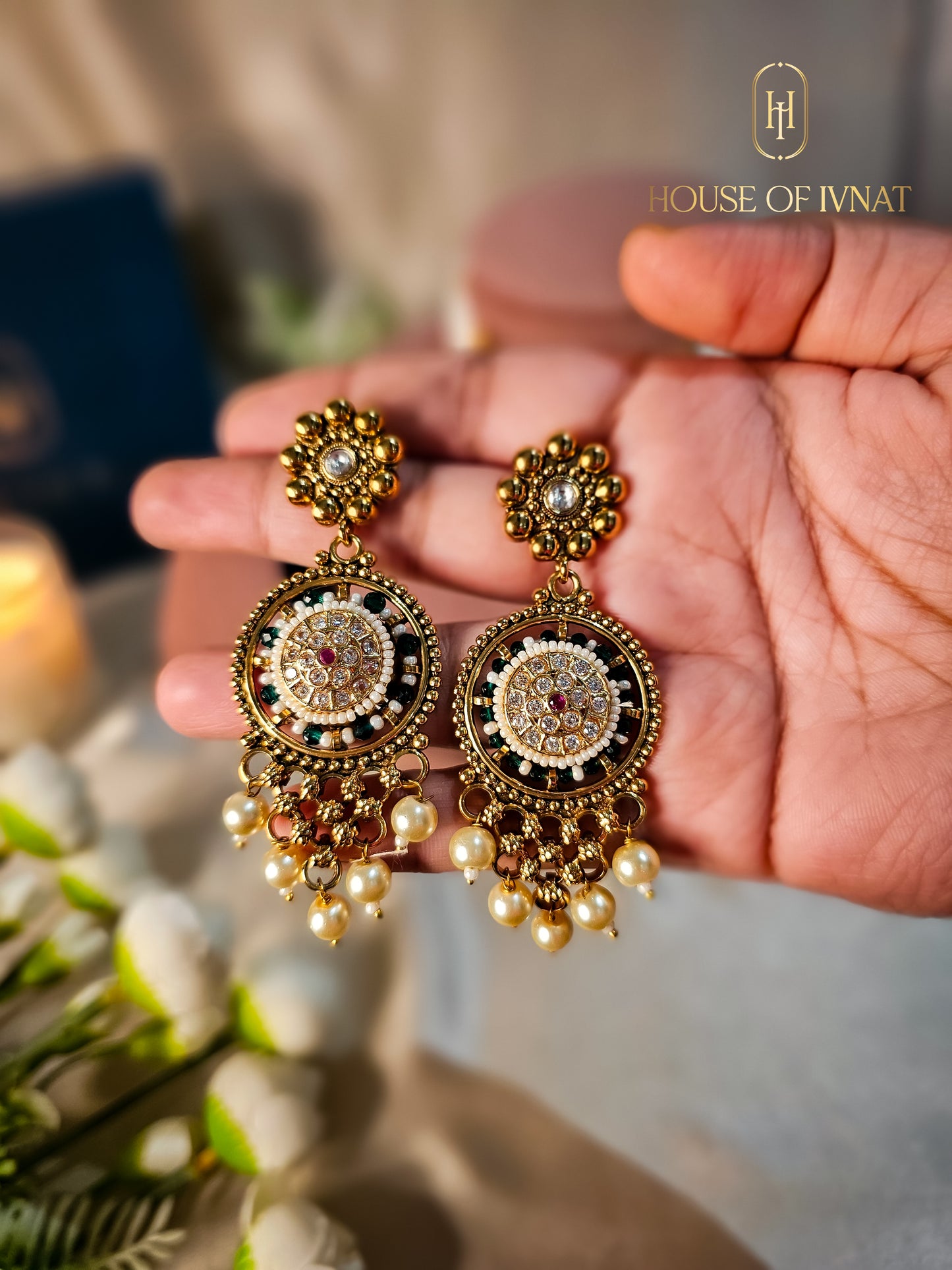 Divisha Gold Plated Choker Set With Pearl Design