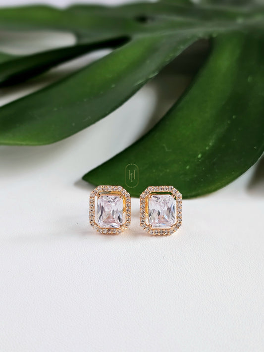 Bella Stud Earrings- American Diamond Studs