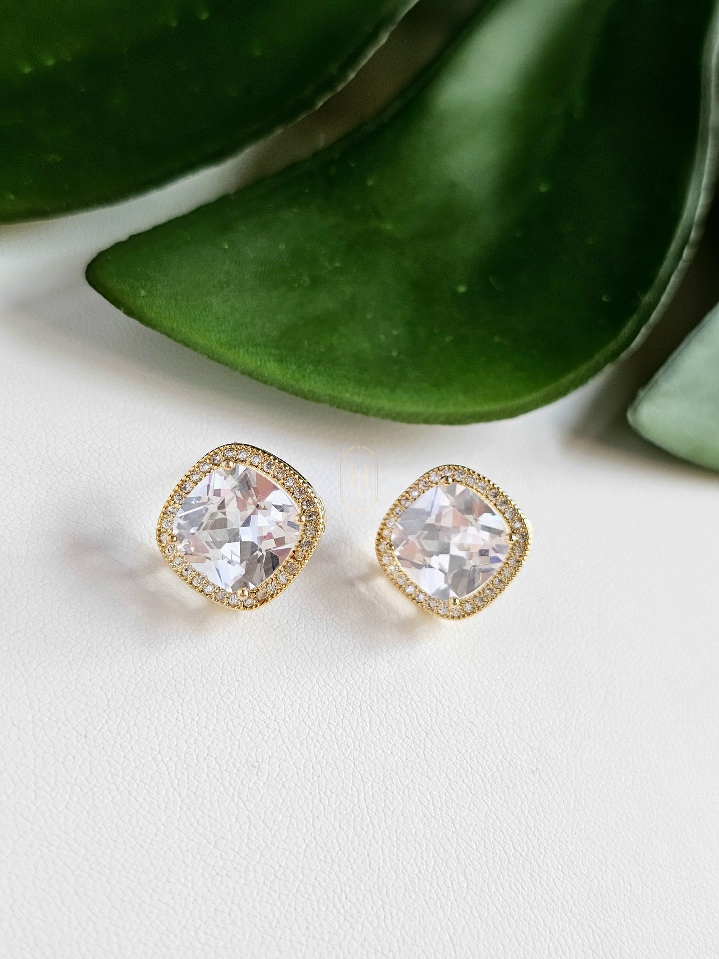 Blair Stud Earrings- American Diamond Studs