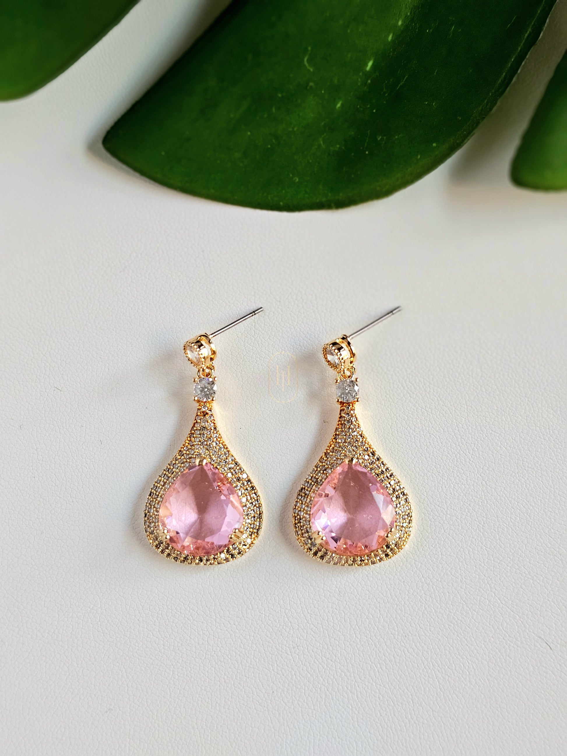 Bethany Drop Earrings- American Diamond Drop Earrings