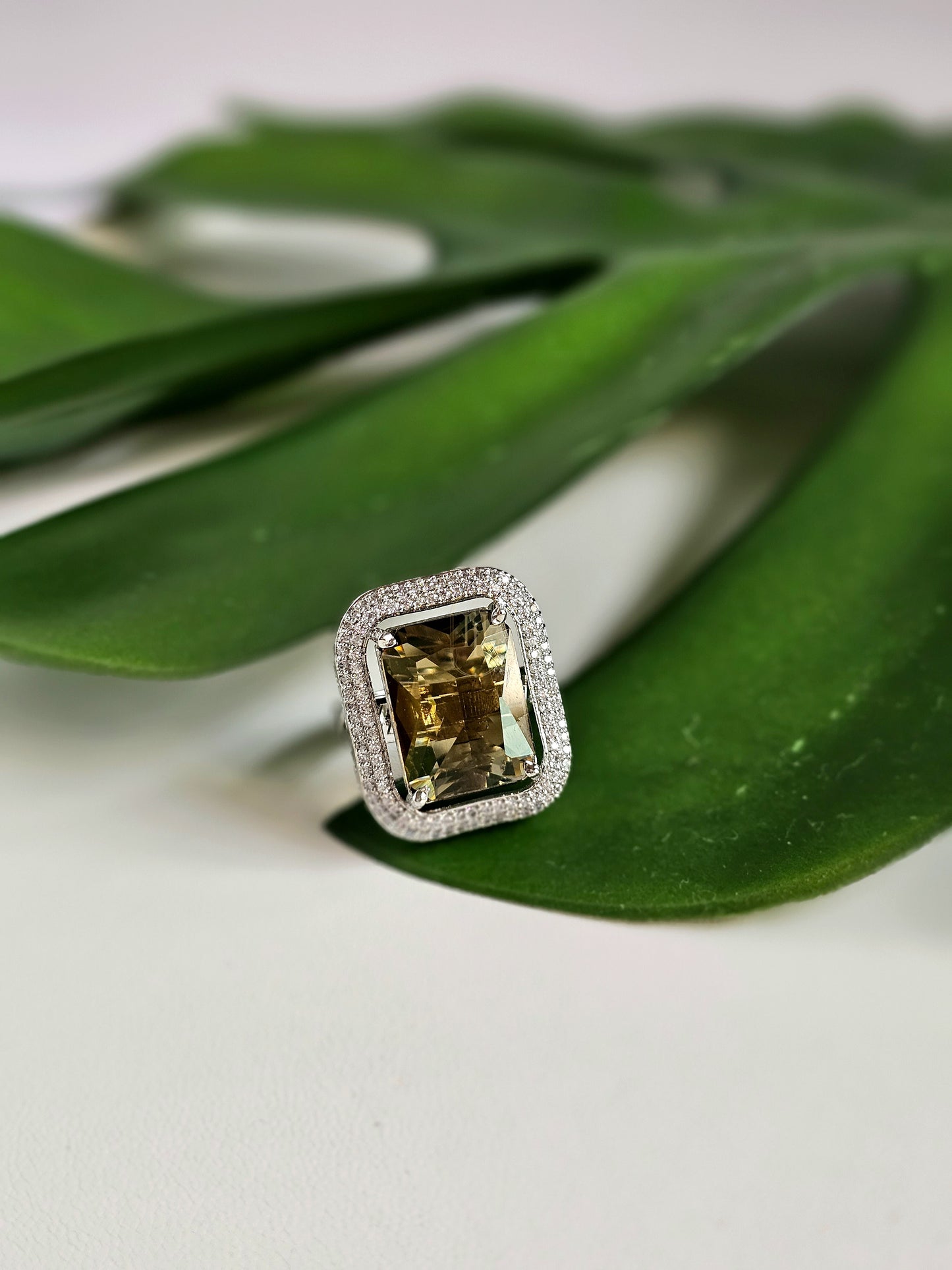 Zoey Diamond Ring- Dusty Green