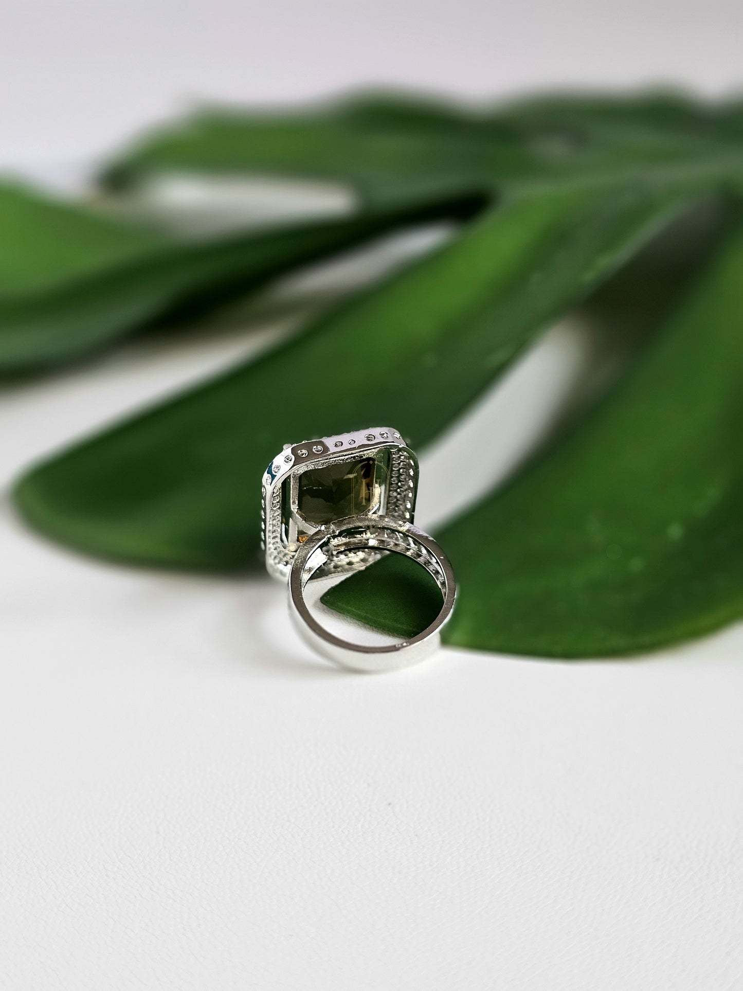 Zoey Diamond Ring- Dusty Green