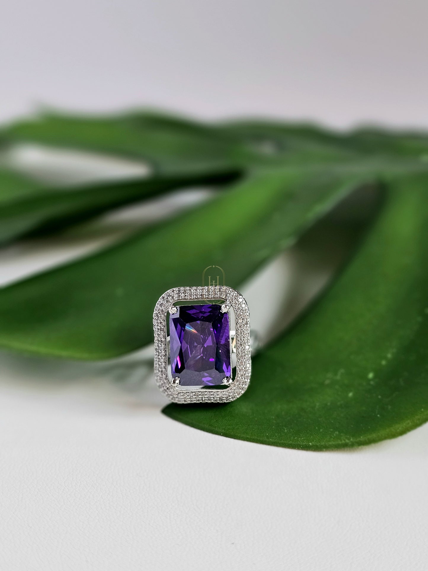 Zoey Diamond Ring- Purple