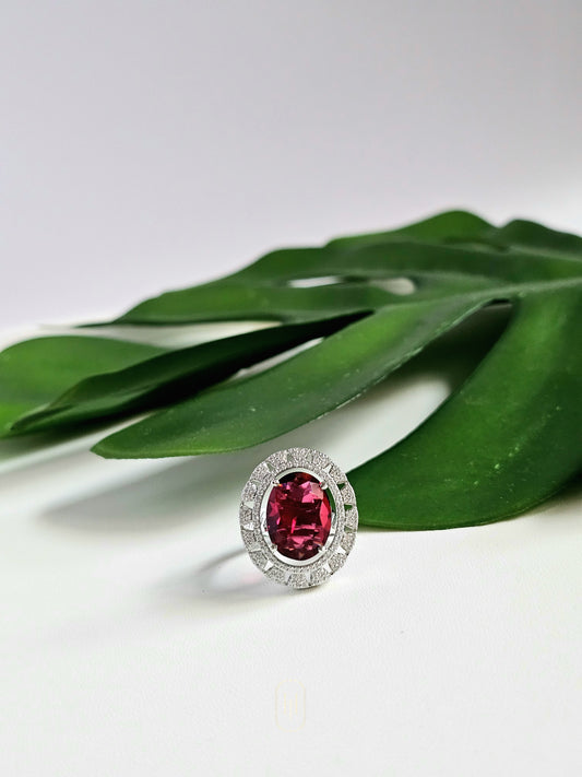 Talia Diamond Ring- Ruby