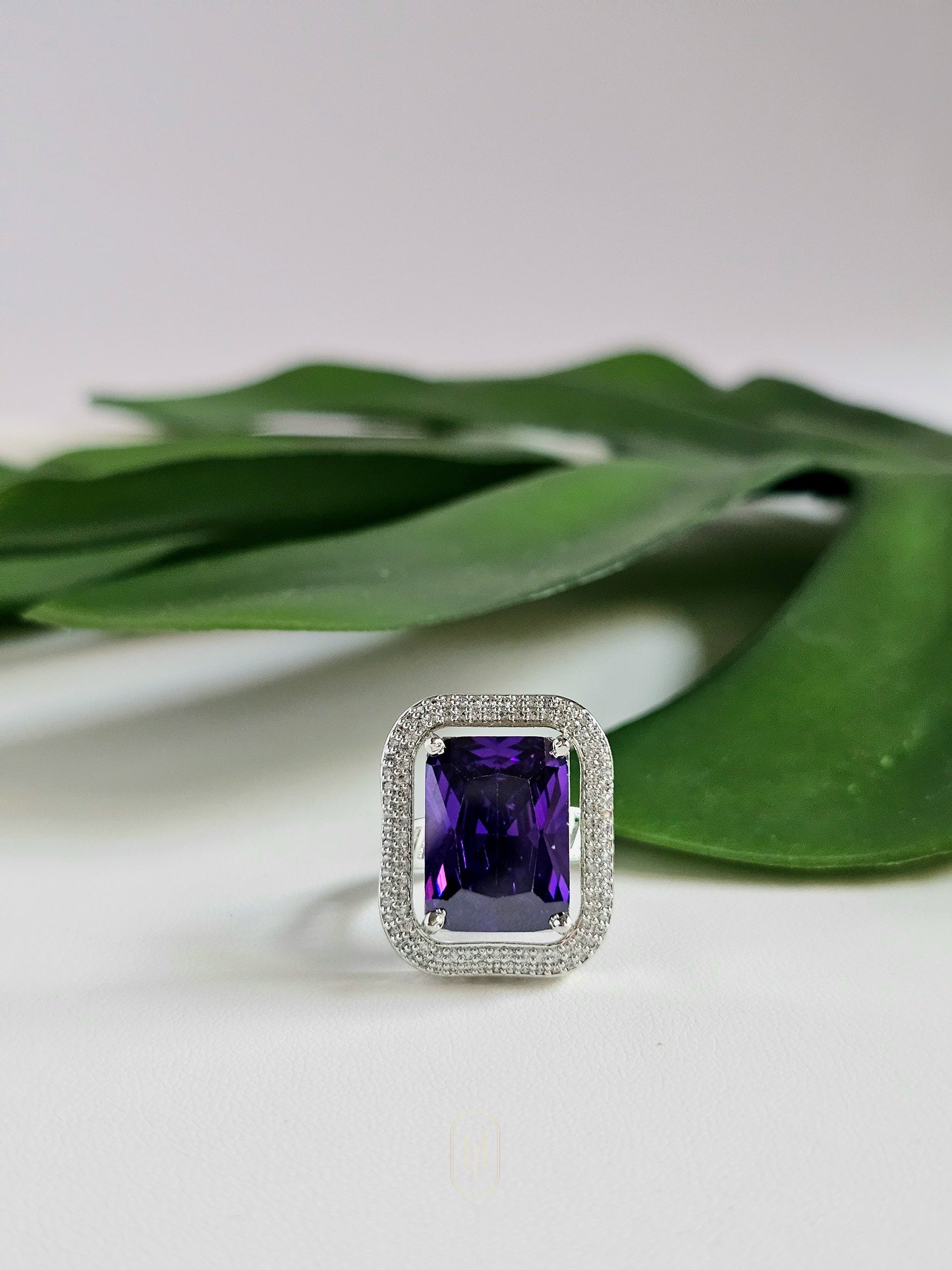 Zoey Diamond Ring- Purple