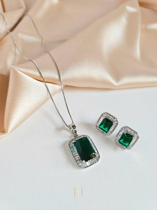 Charlotte Pendant Set- Emerald