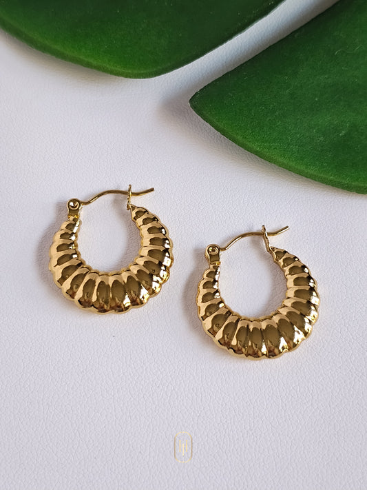 Anti-tarnish hoop earrings