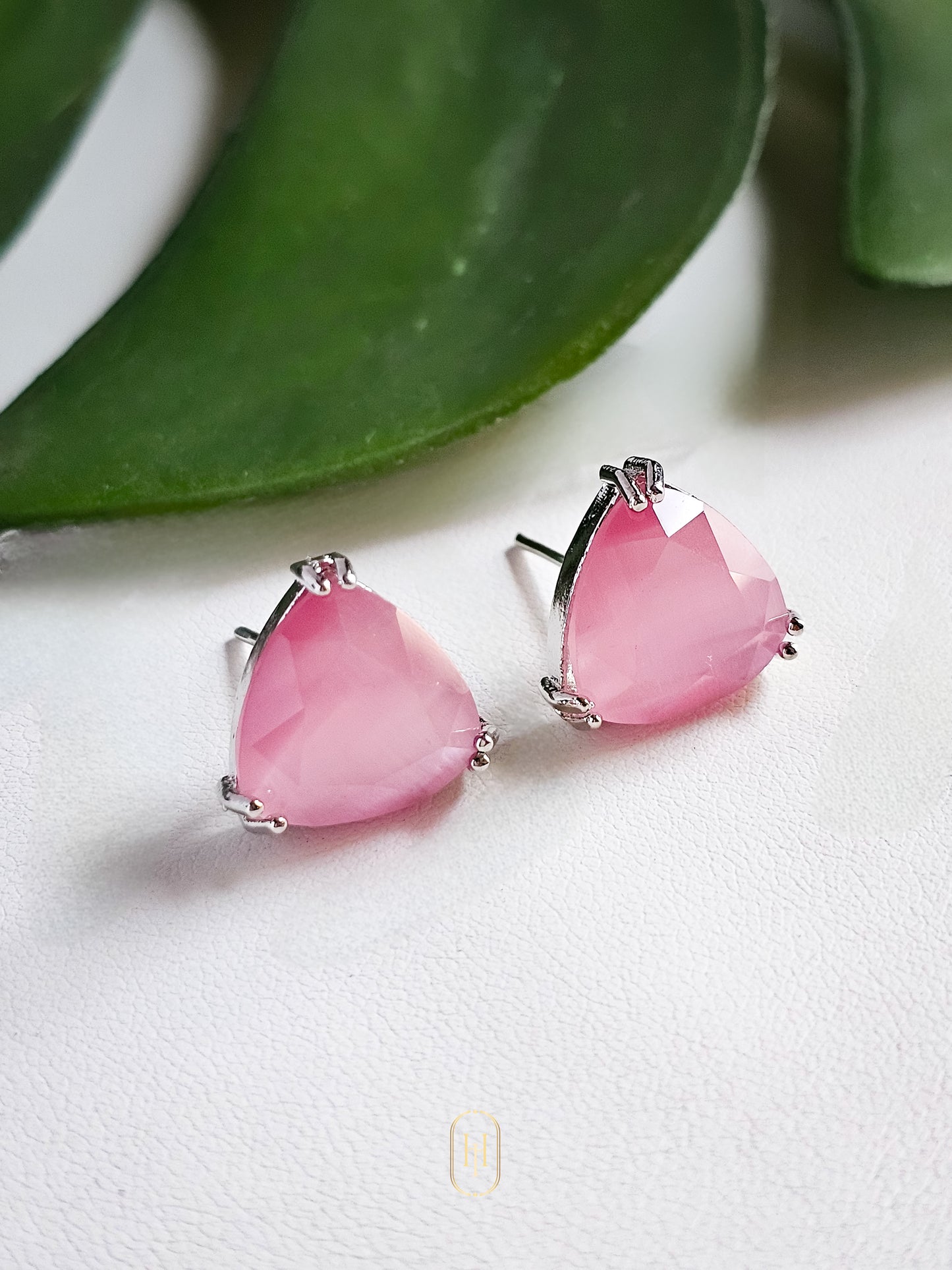 Soha Stud Earrings- Pink