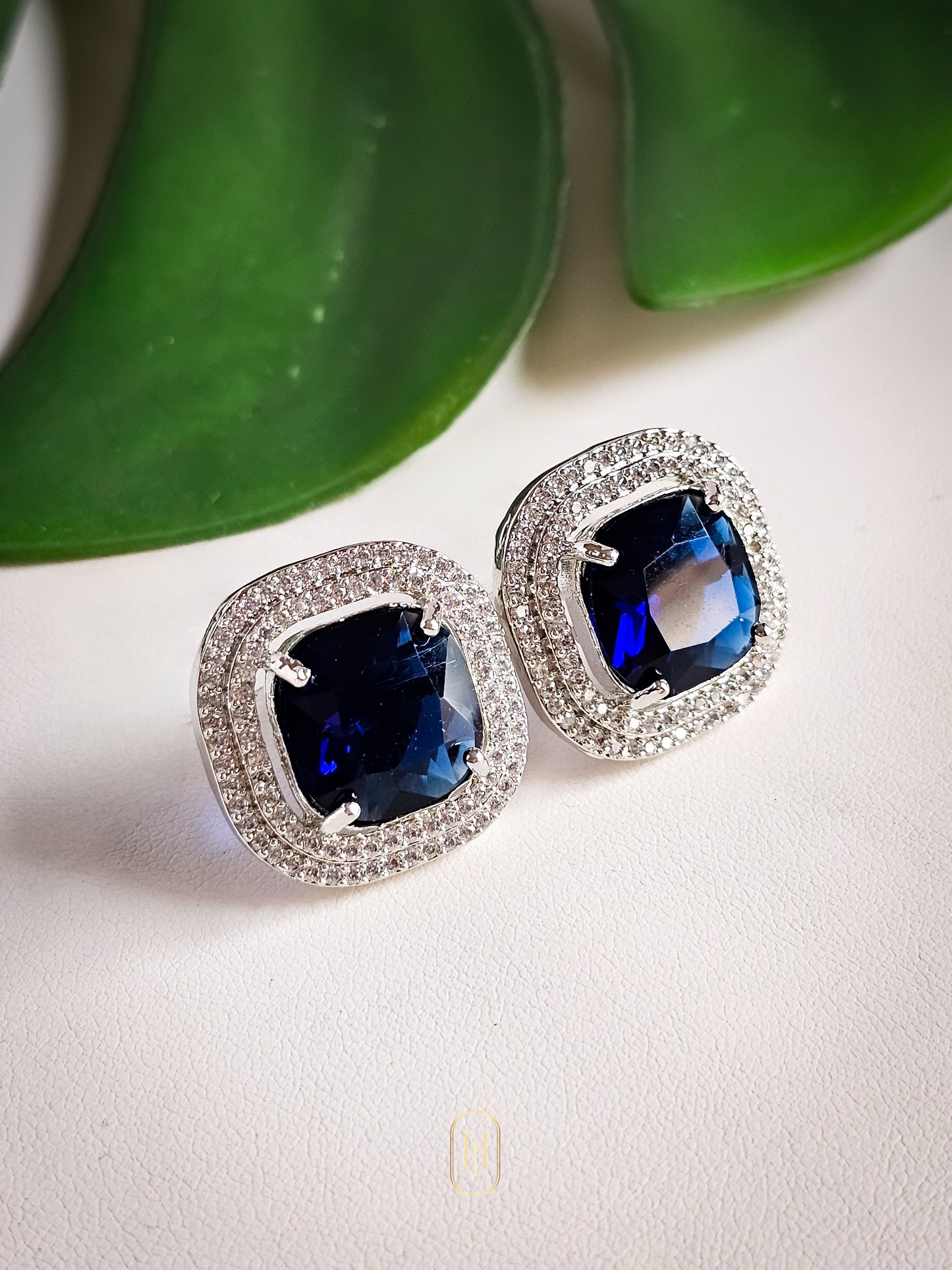 Keya Stud Earrings- Sapphire