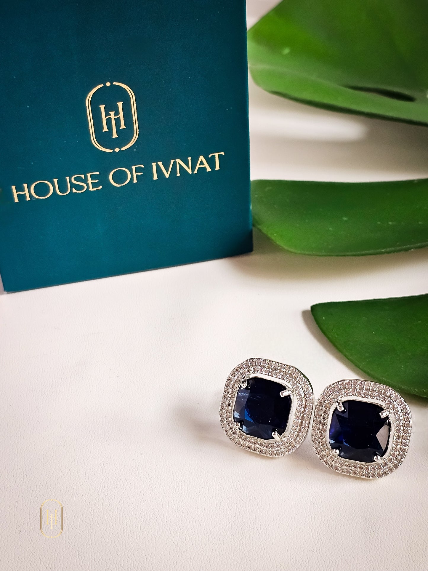 Keya Stud Earrings- Sapphire