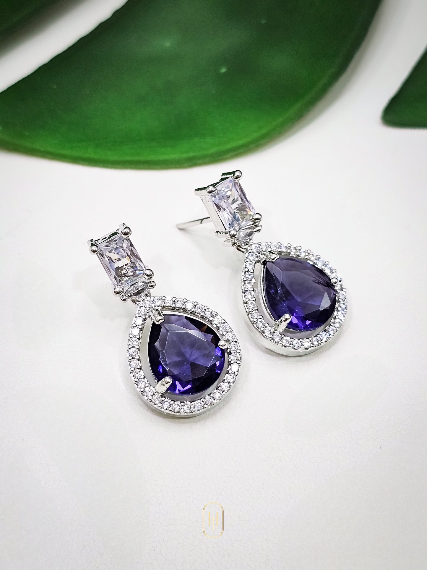 Prisha Earrings- Purple