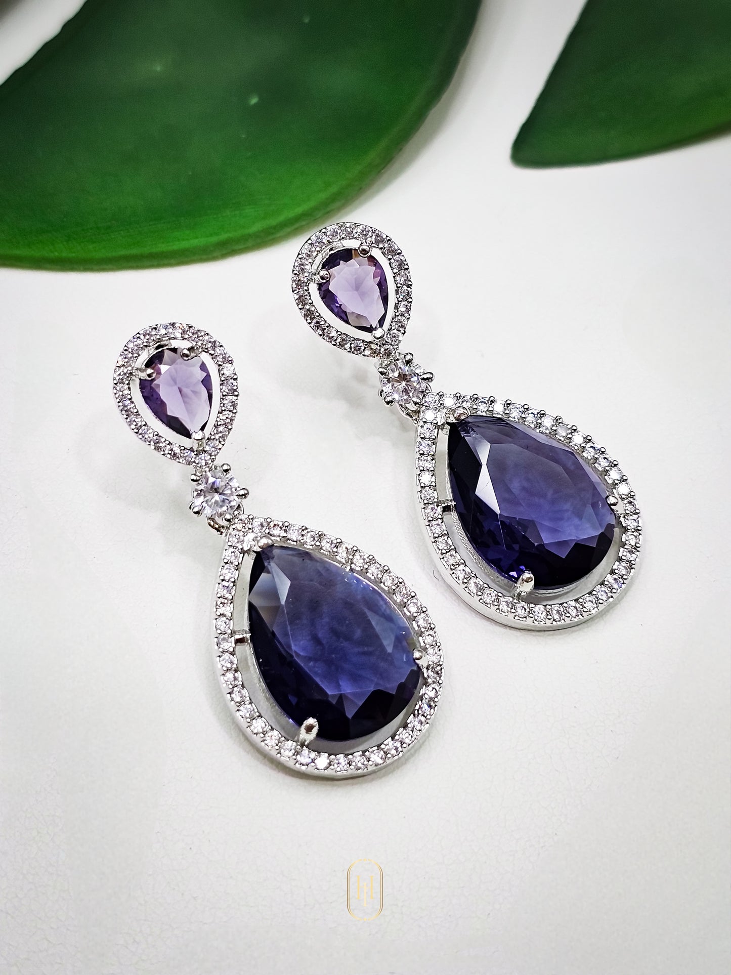 Amrapali Earrings- Purple