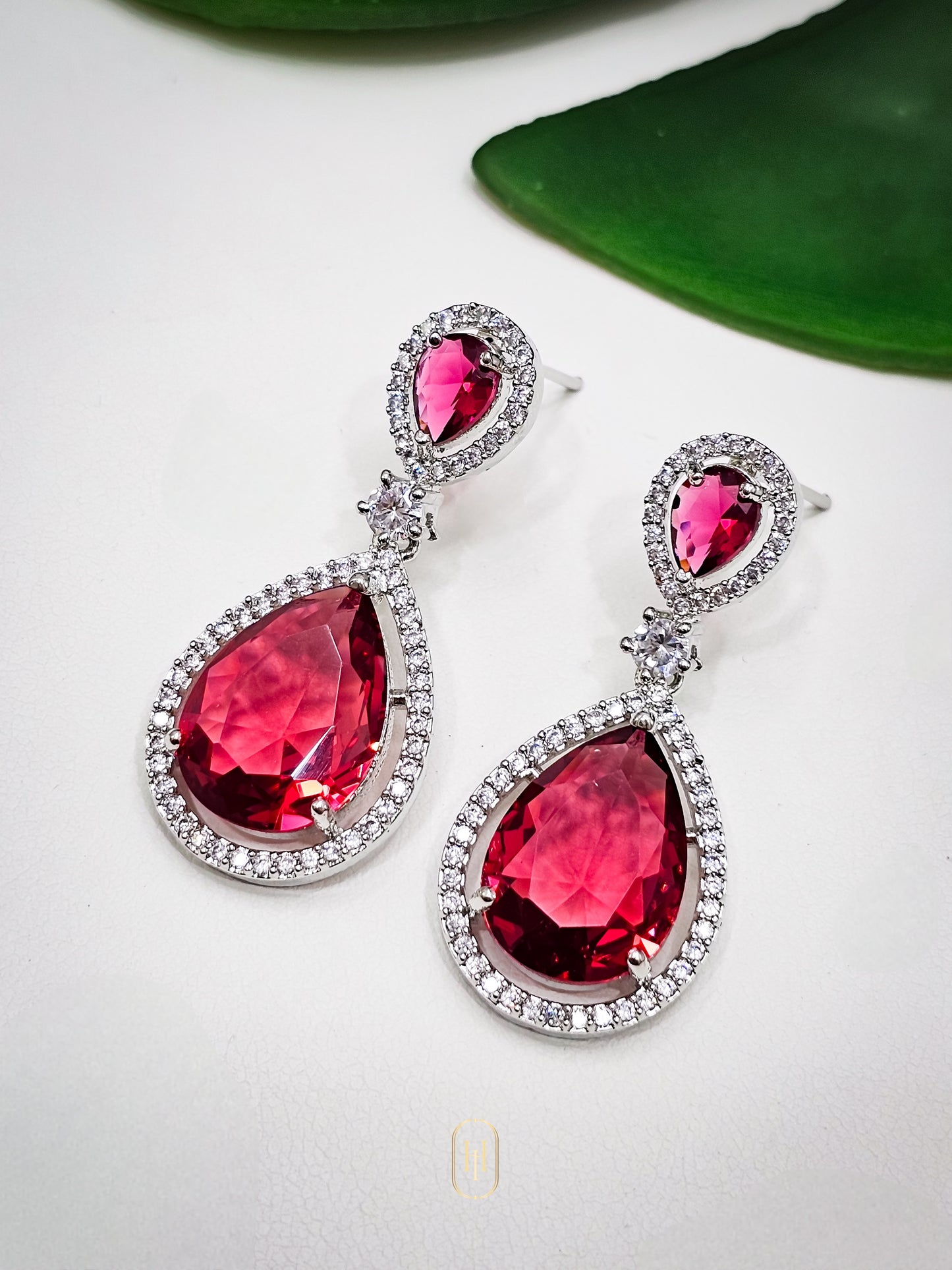 American Diamond Drop Earrings