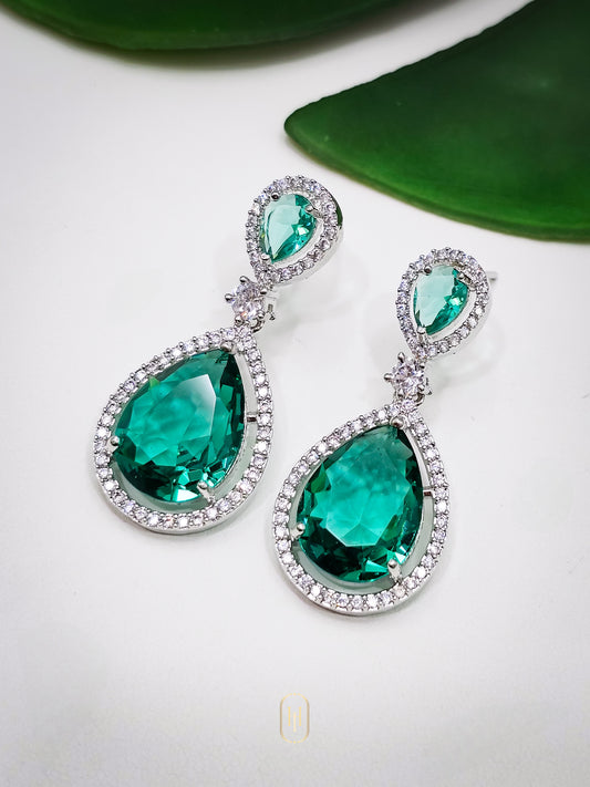 American Diamond Drop Earrings