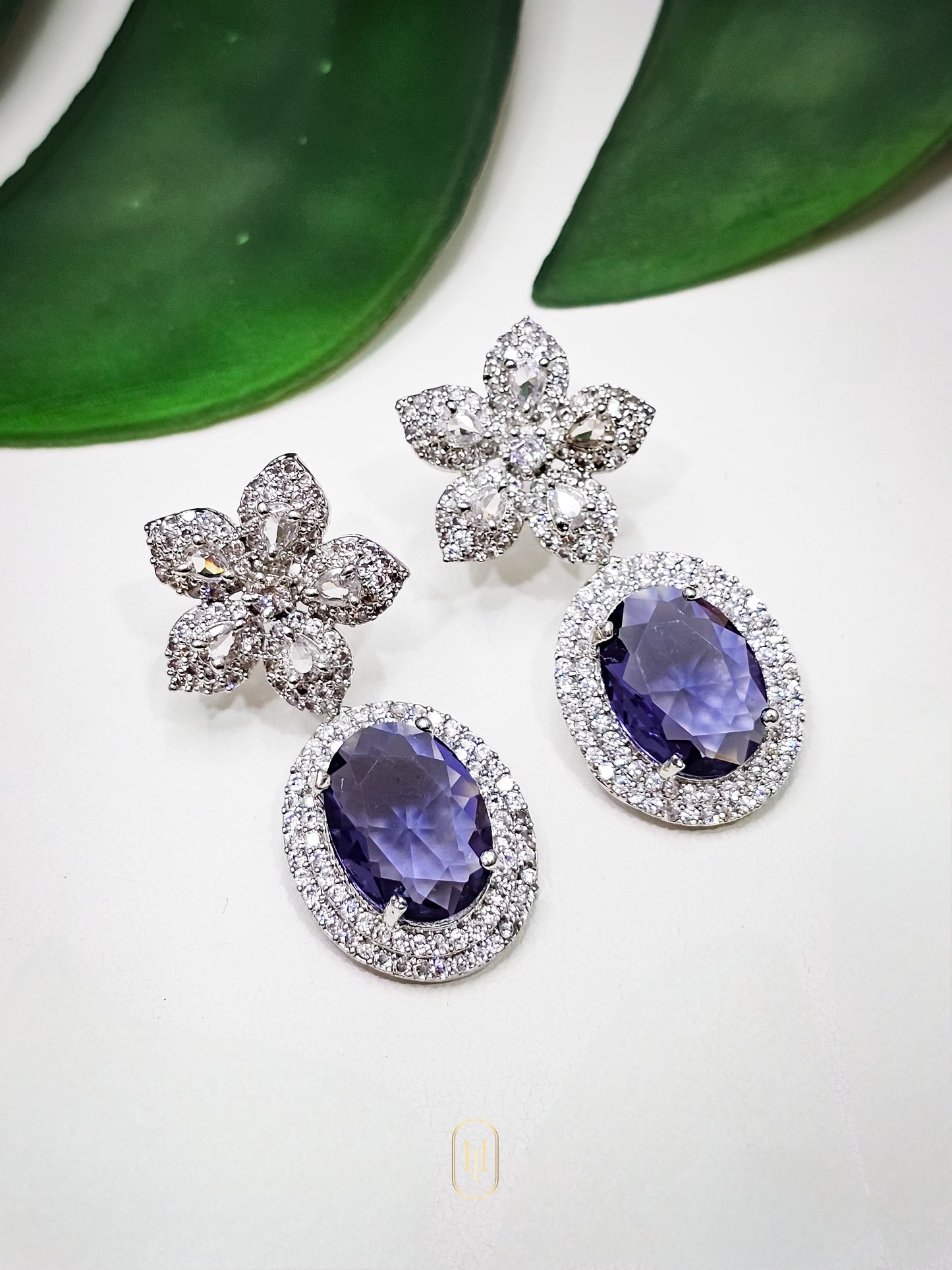 Falguni Earrings- Purple