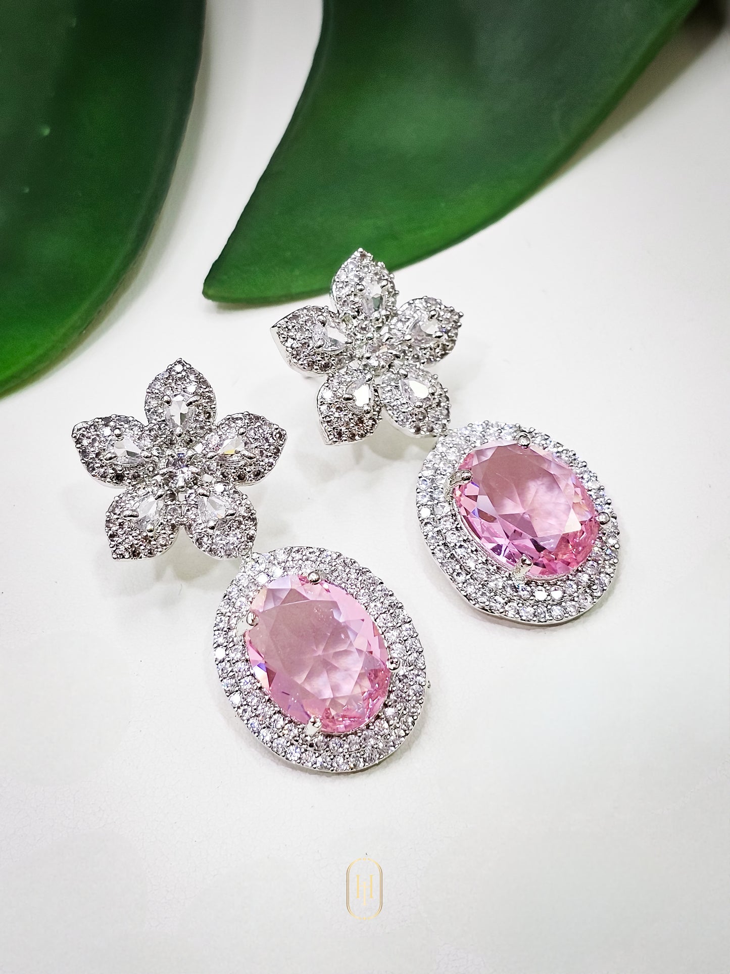 Falguni Earrings- Glass Pink