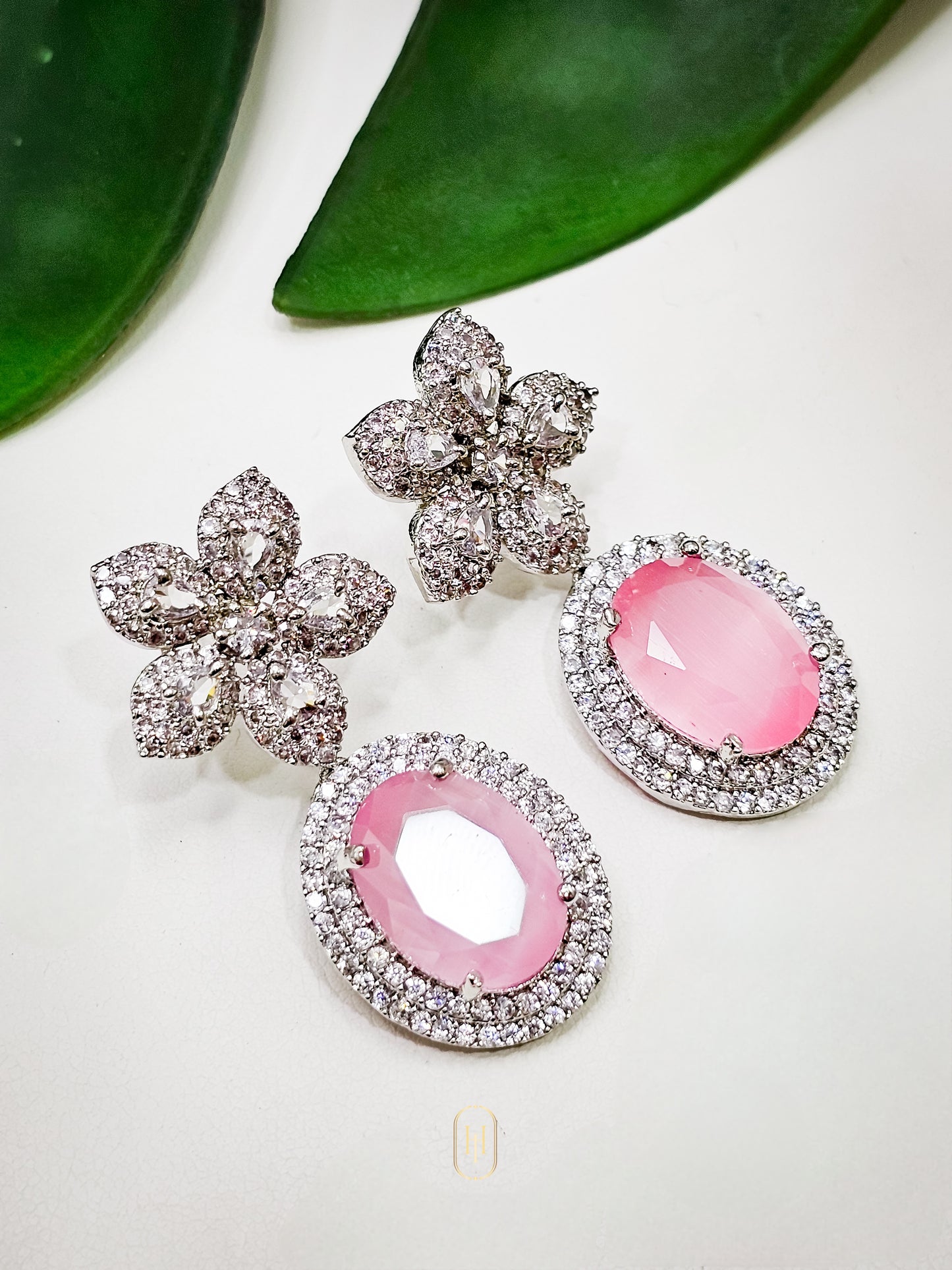 Falguni Earrings- Solid Pink