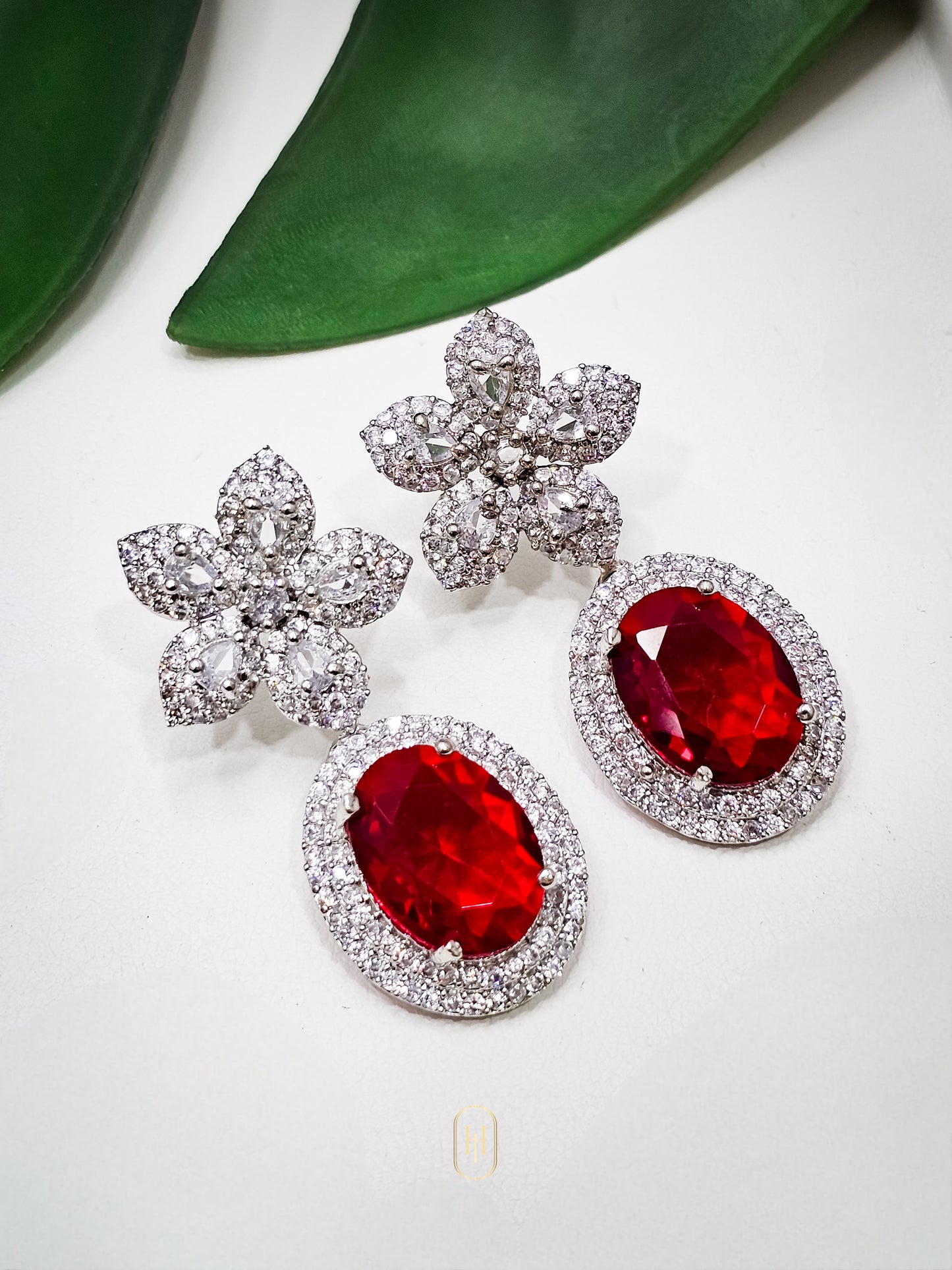 Falguni Earrings- Ruby