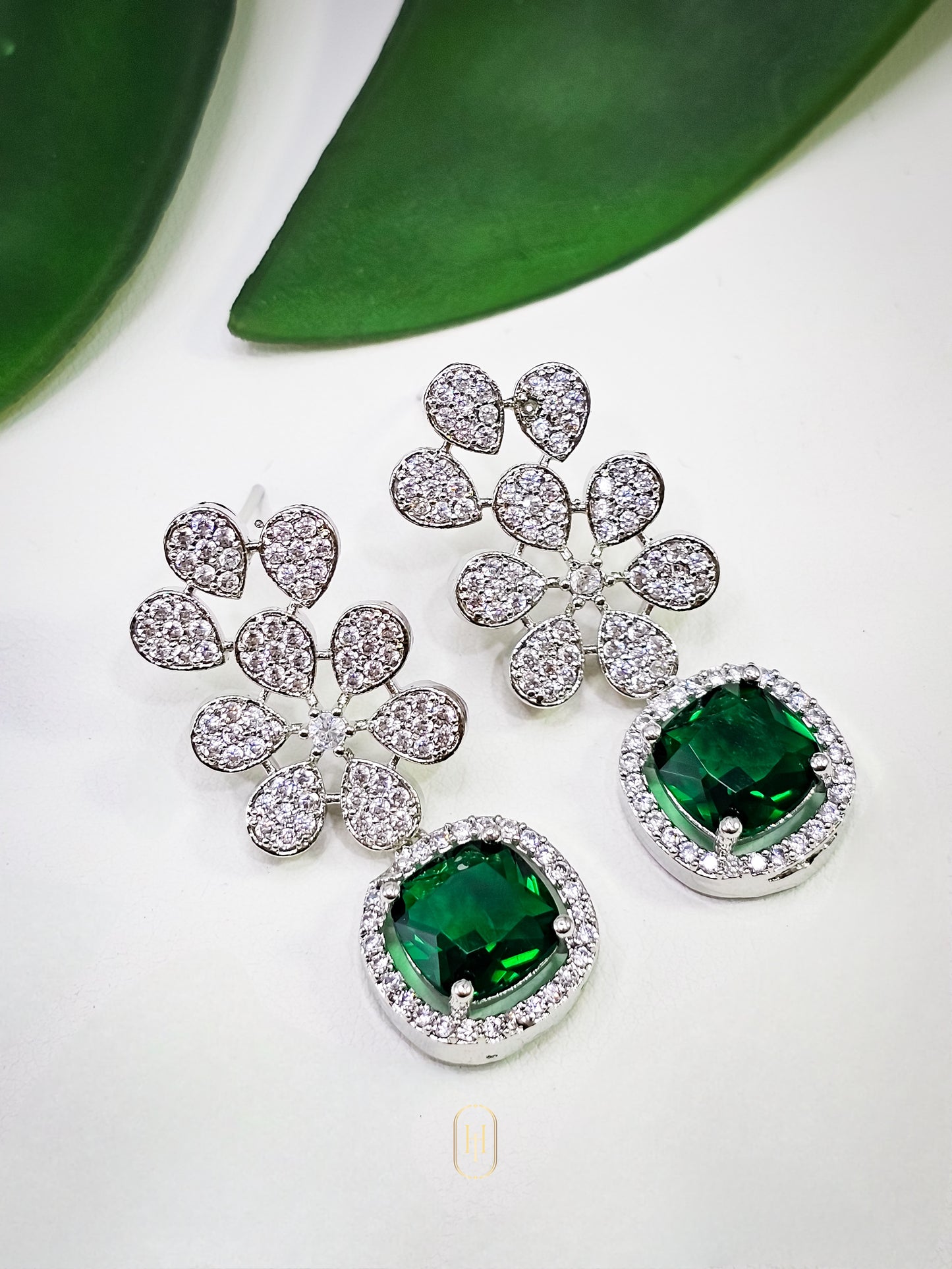 Mohika Earrings- Emerald