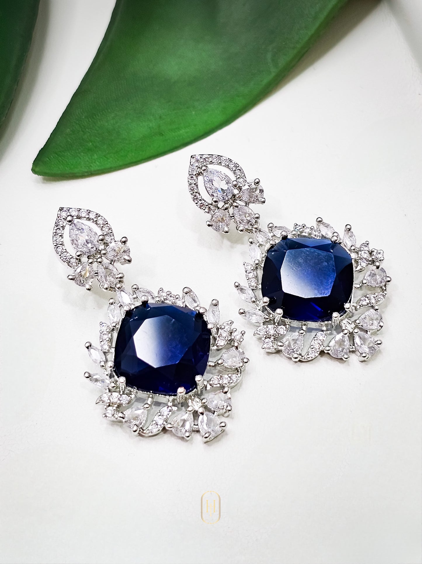 Ishika Earrings- Sapphire