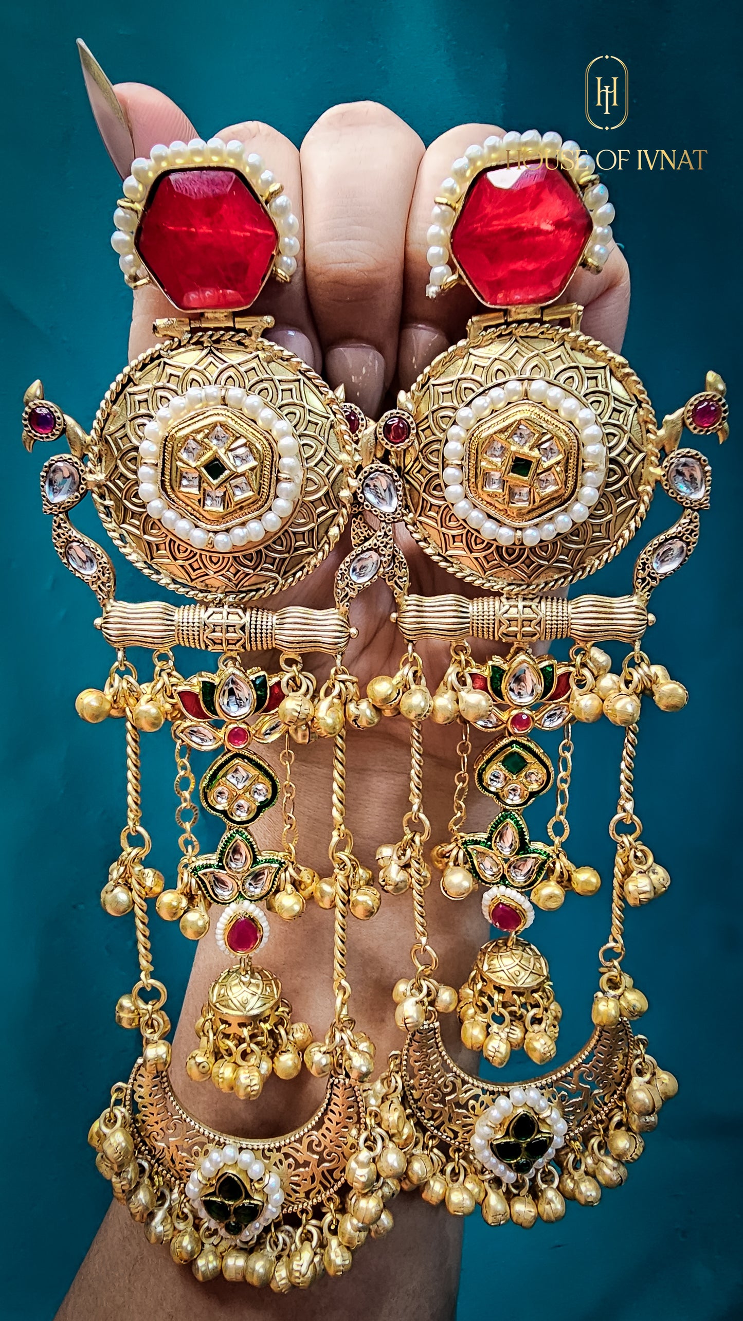 Handcrafed Statement Kashmiri Earrings