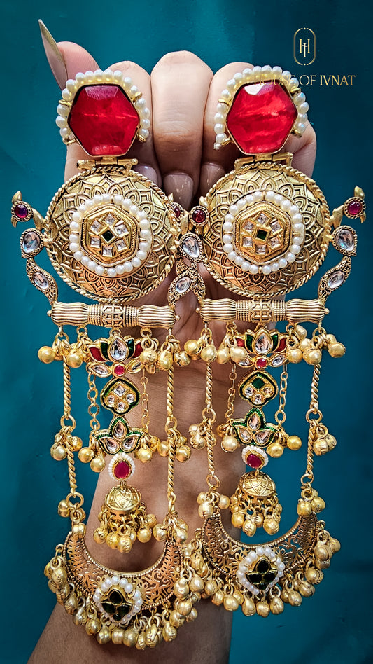 Handcrafed Statement Kashmiri Earrings