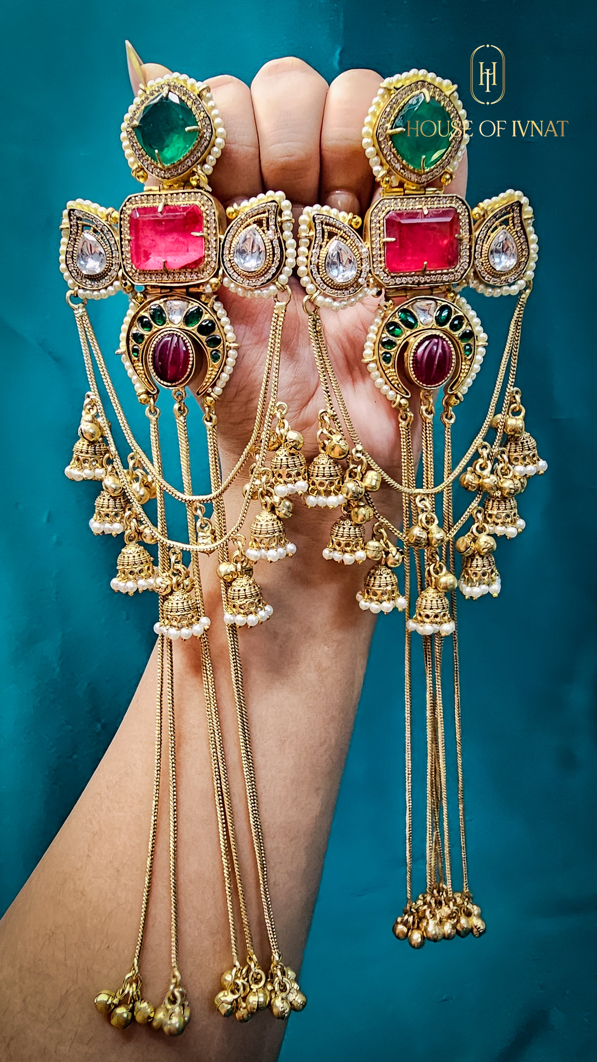 Handcrafed Statement Kashmiri Earrings