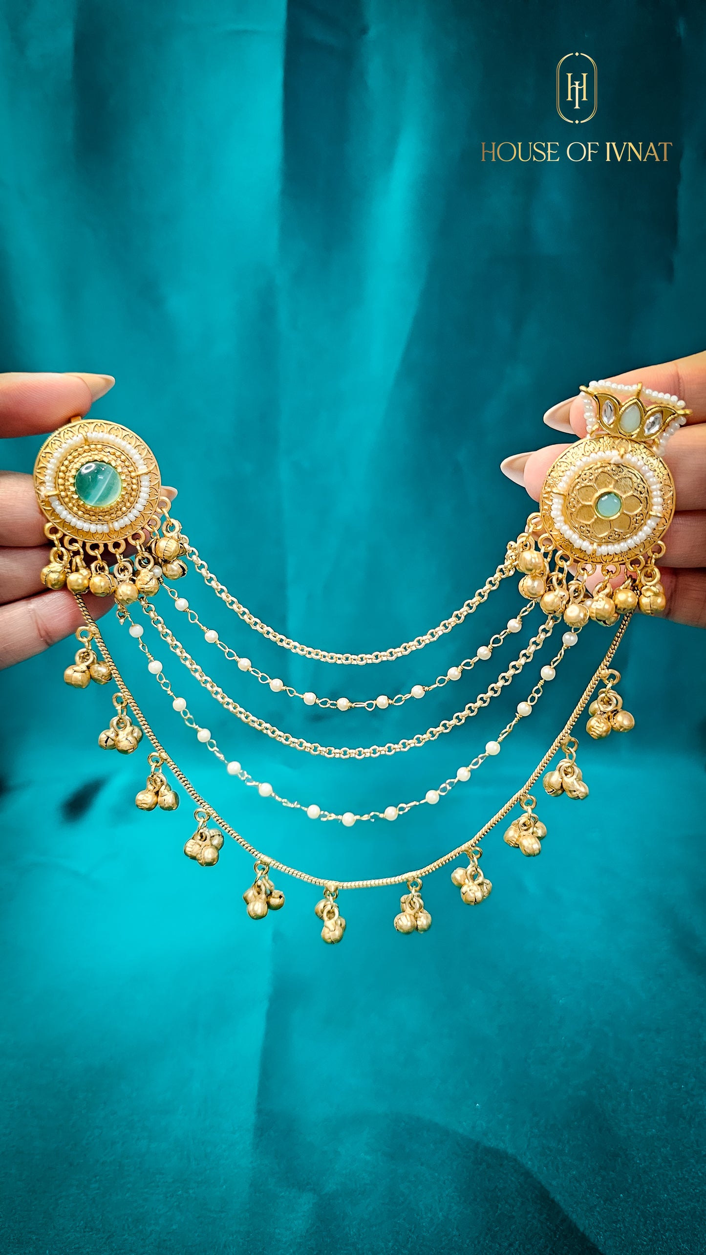 Paro Kaanchain Earrings-Mint