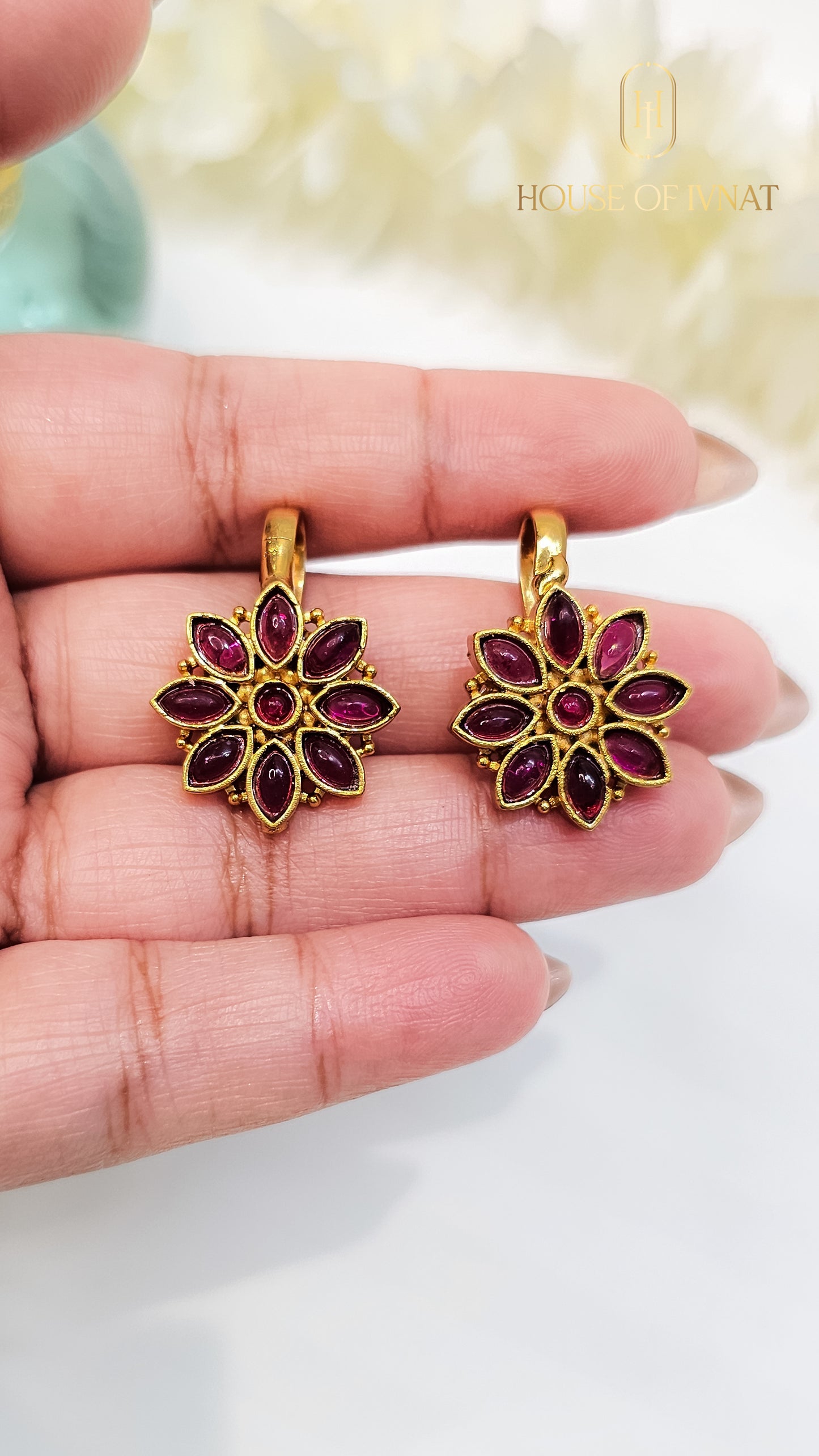 Handcrfted clip on Bugadi earrings