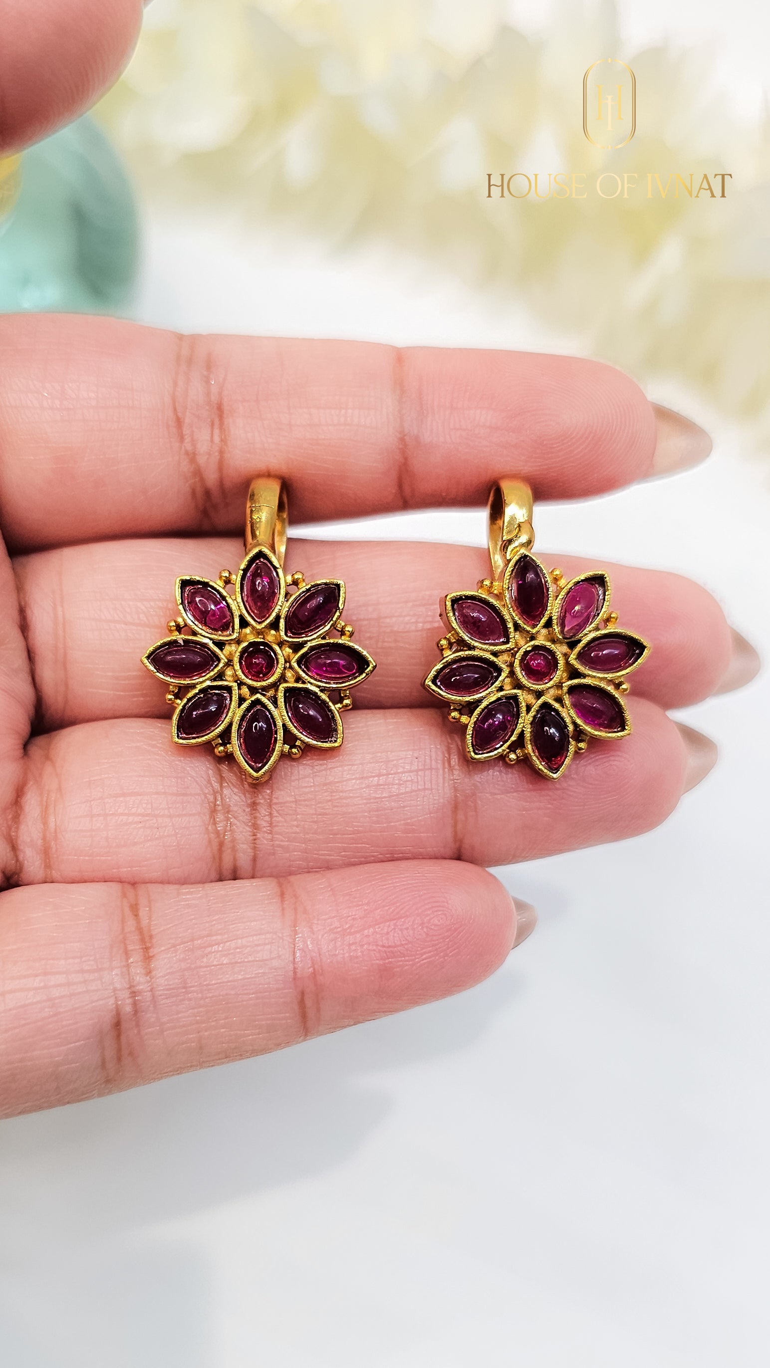 Handcrfted clip on Bugadi earrings