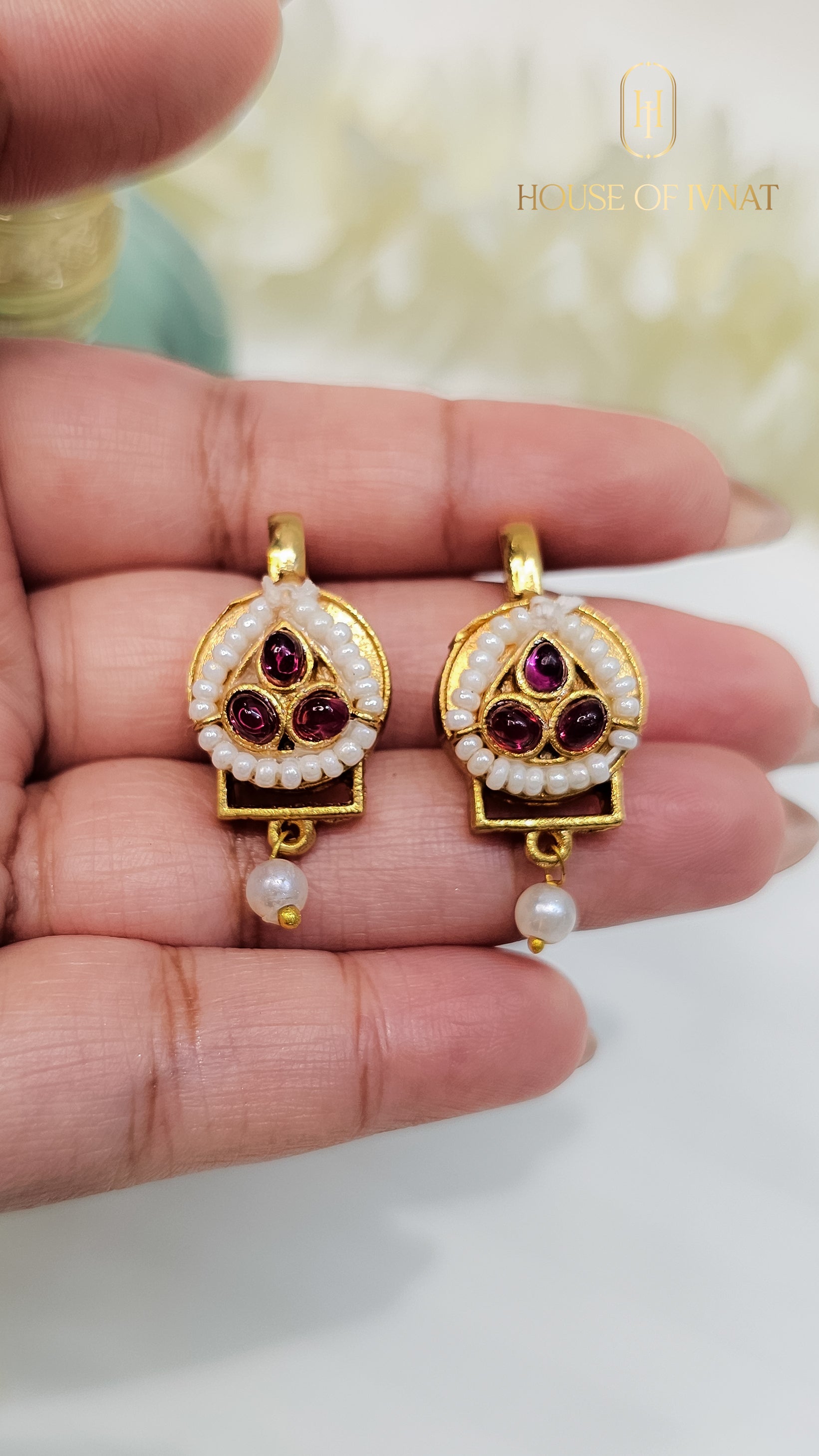 Handcrfted clip on Bugadi earrings