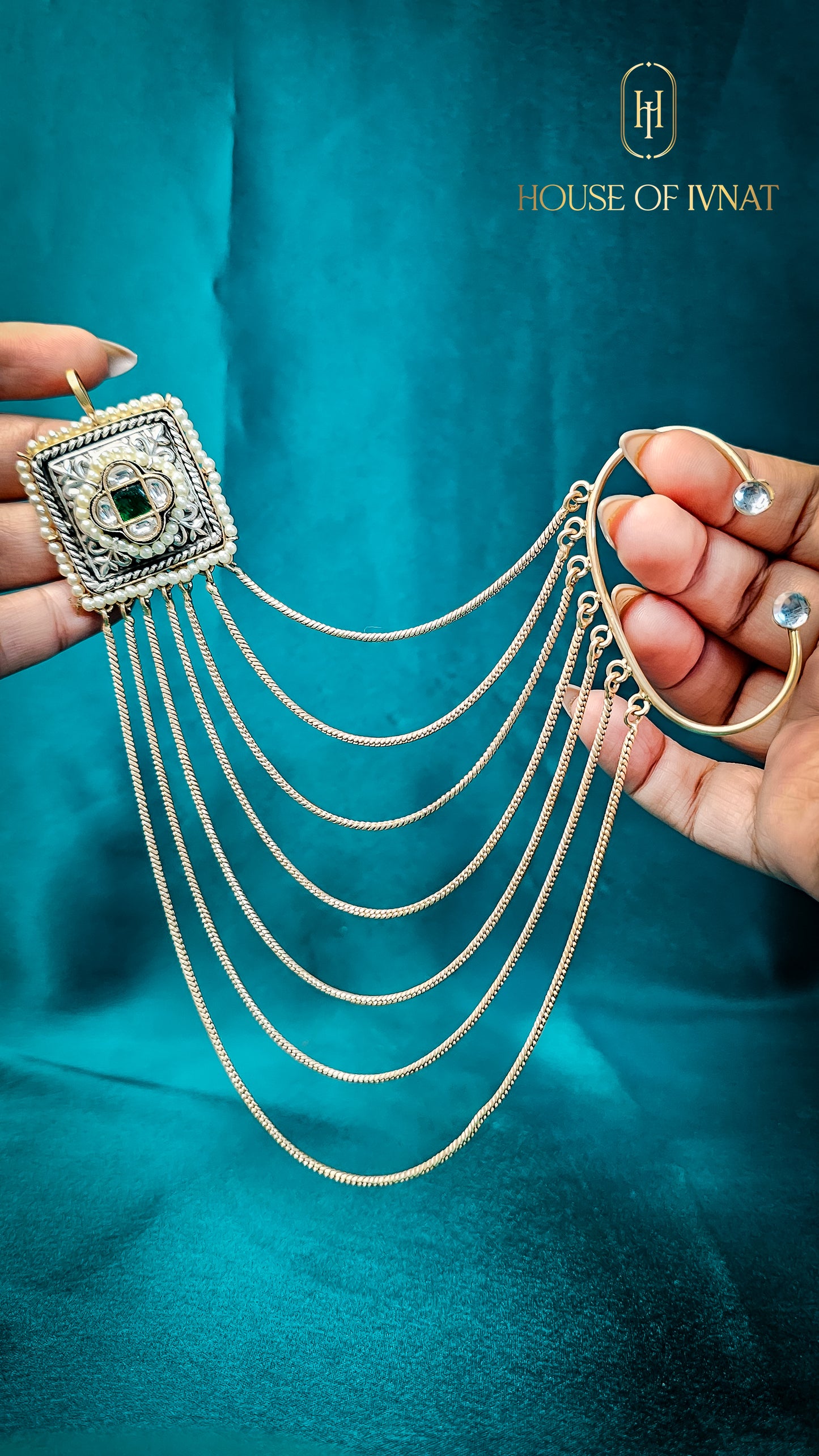 Sejal Kashmiri Earrings- Green