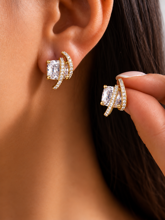 Becca Stud Earrings- Gold