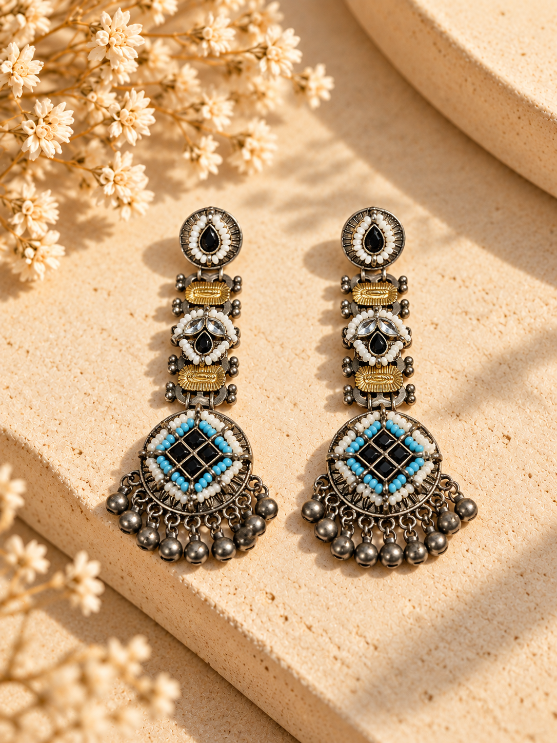 Navya Earrings- Black