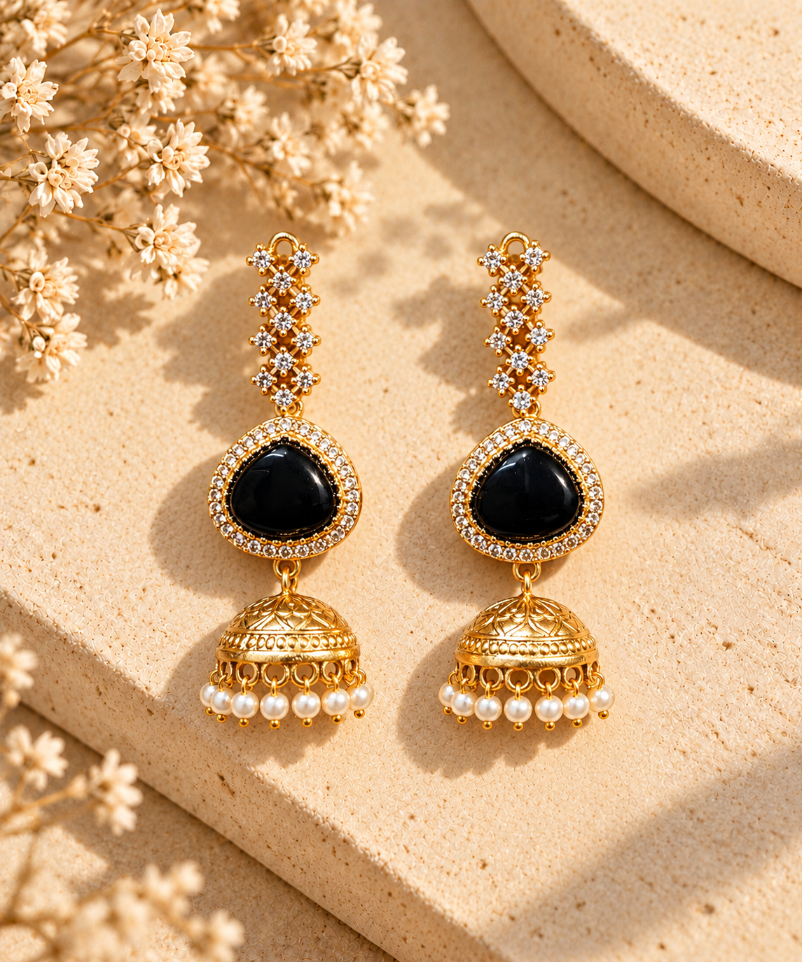 Tvisha Earrings- Black