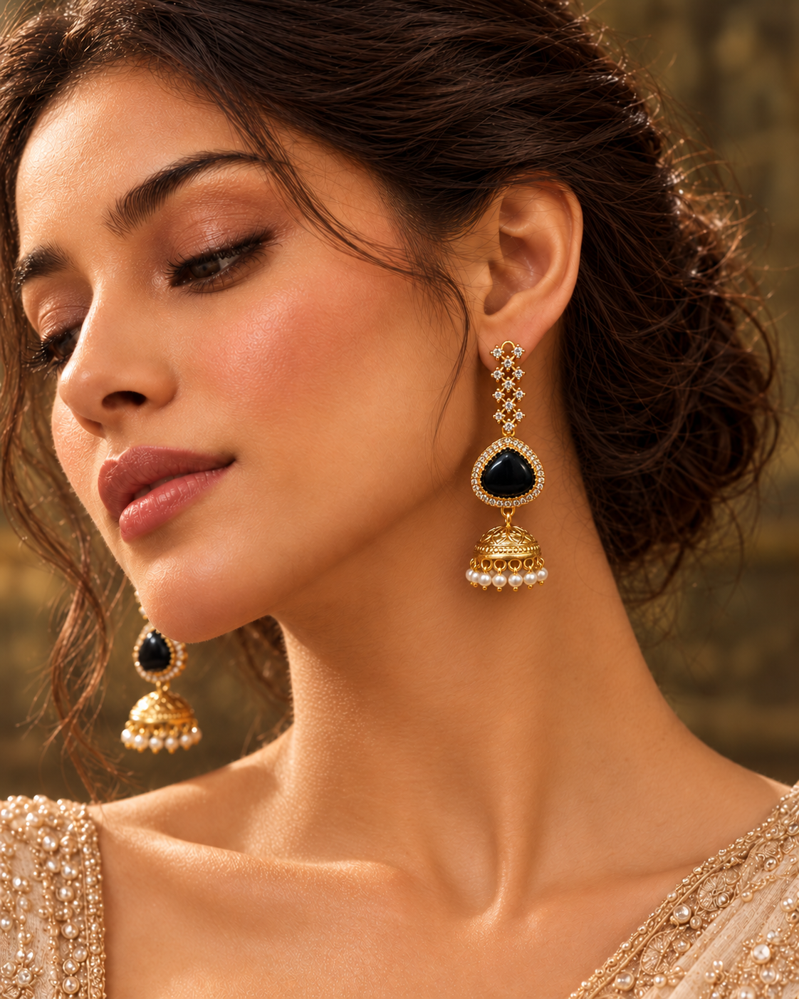 Tvisha Earrings- Black