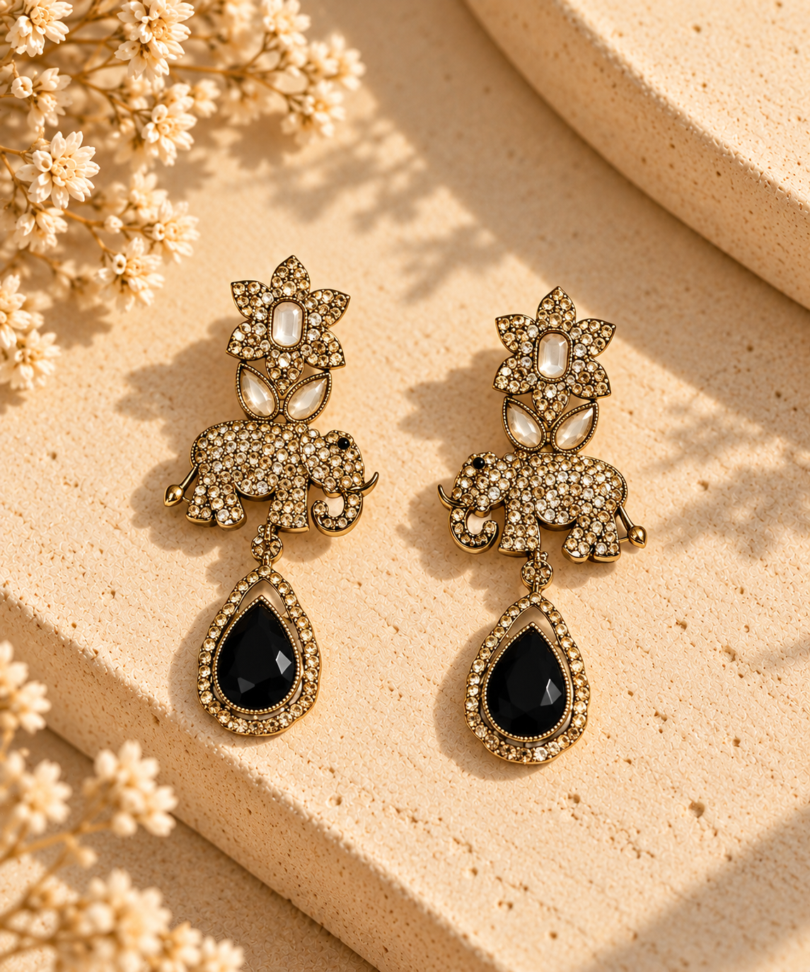 Advika Earrings- Black