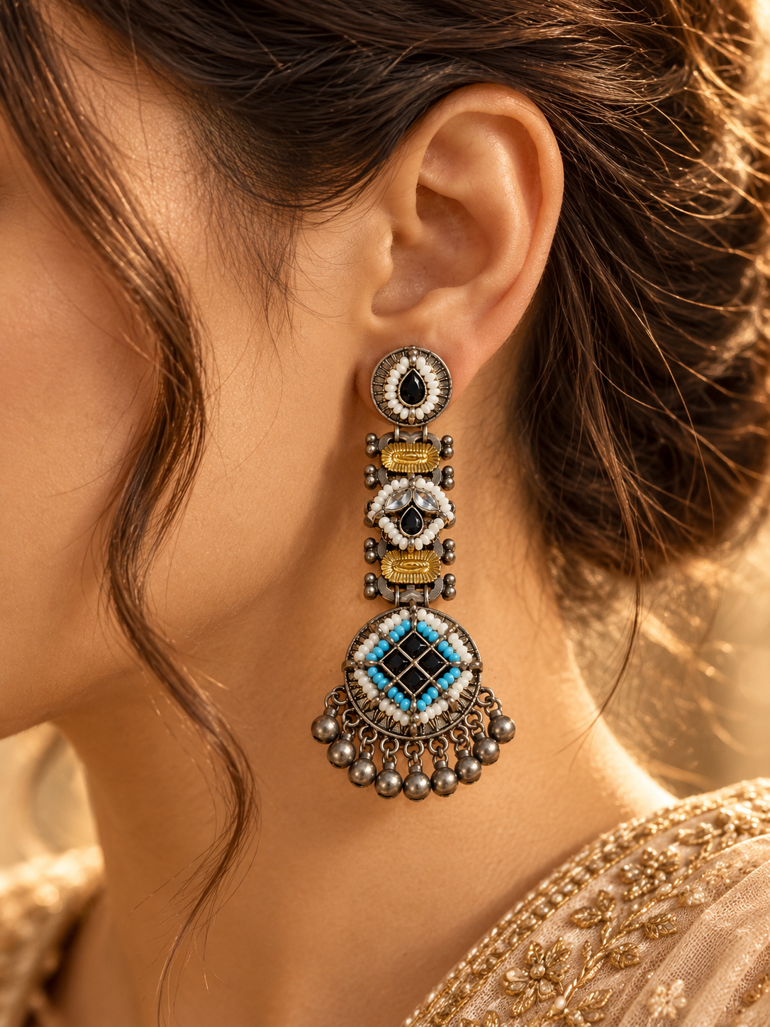 Navya Earrings- Black