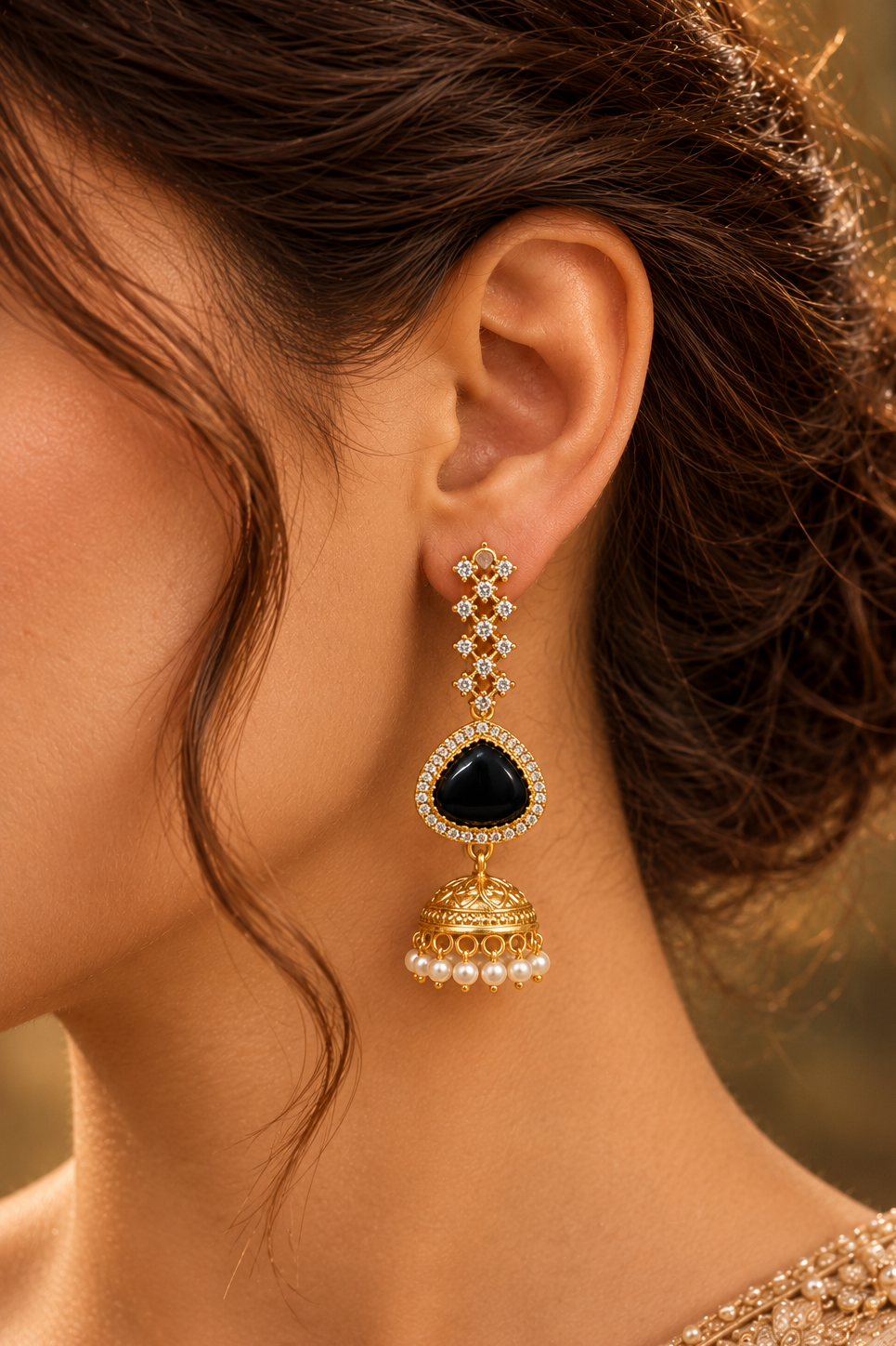 Tvisha Earrings- Black