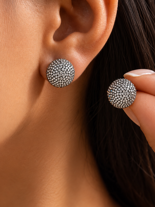 Camila Stud Earrings- Silver