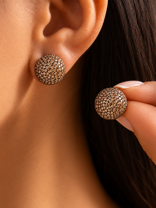 Camila Stud Earrings- Dusty Yellow