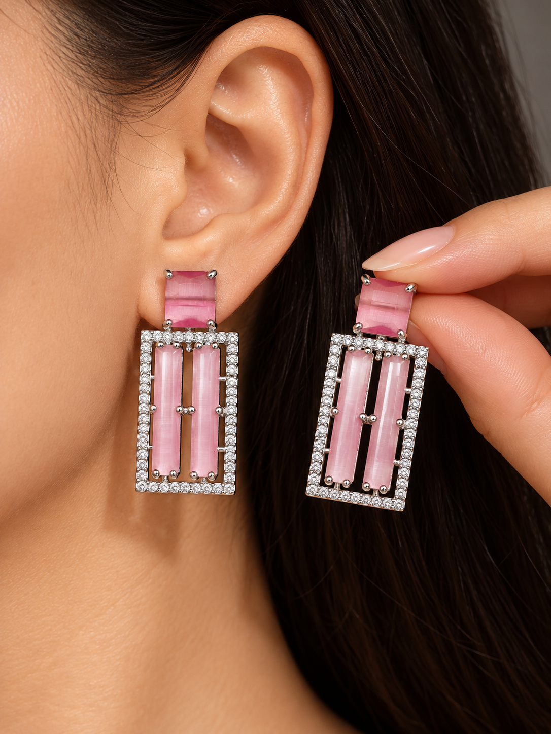Jiyah Earrings- Pink
