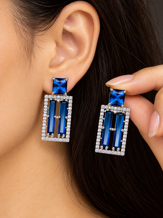 Jiyah Earrings- Sapphire