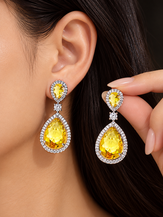 Amrapali Earrings- Yellow