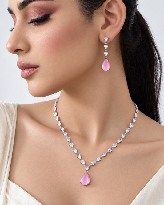 Juliette Diamond Set- Pink