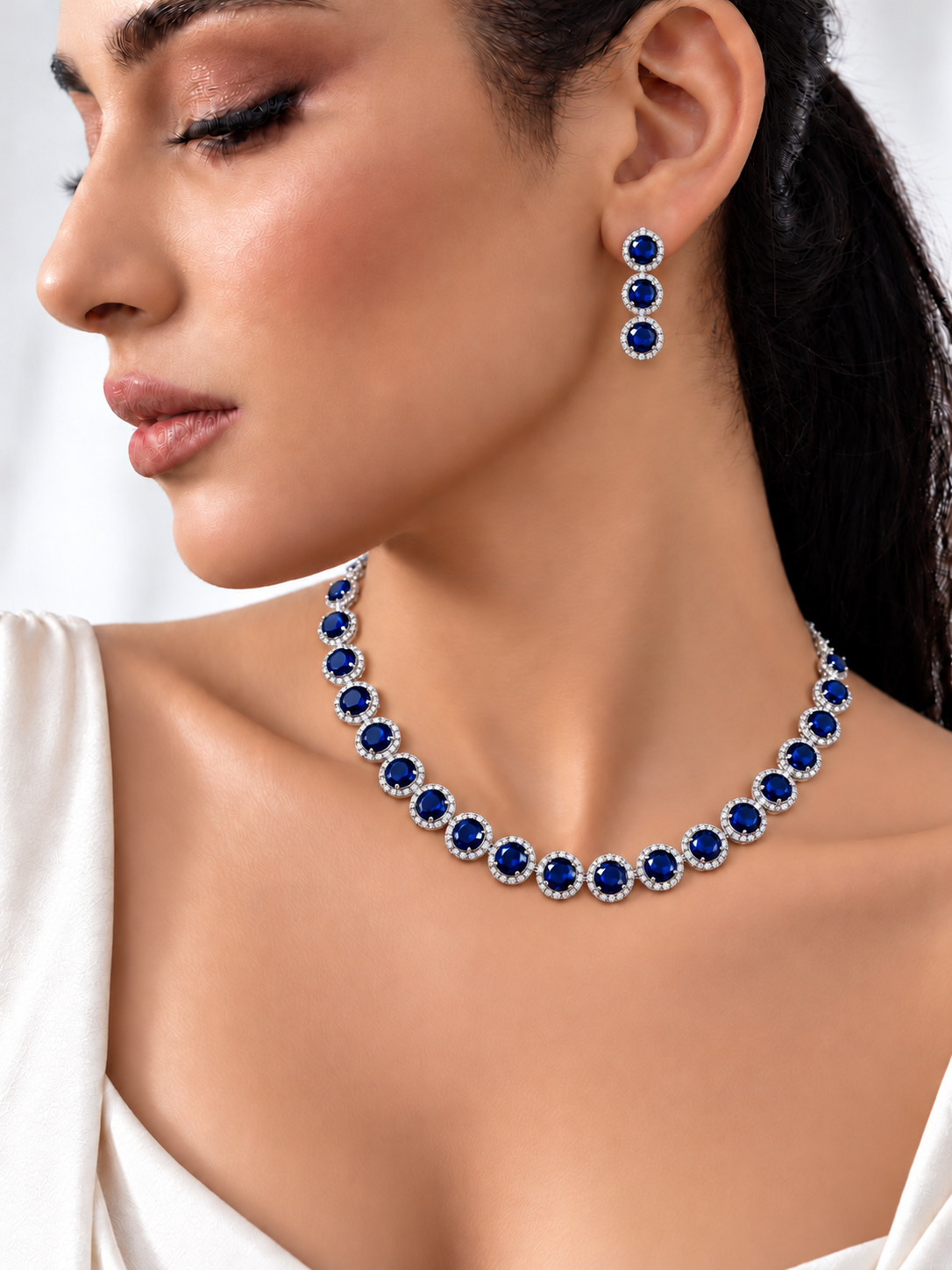 Miraya Diamond Set- Sapphire