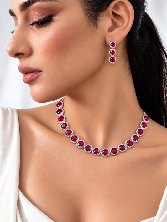 Miraya Diamond Set- Ruby
