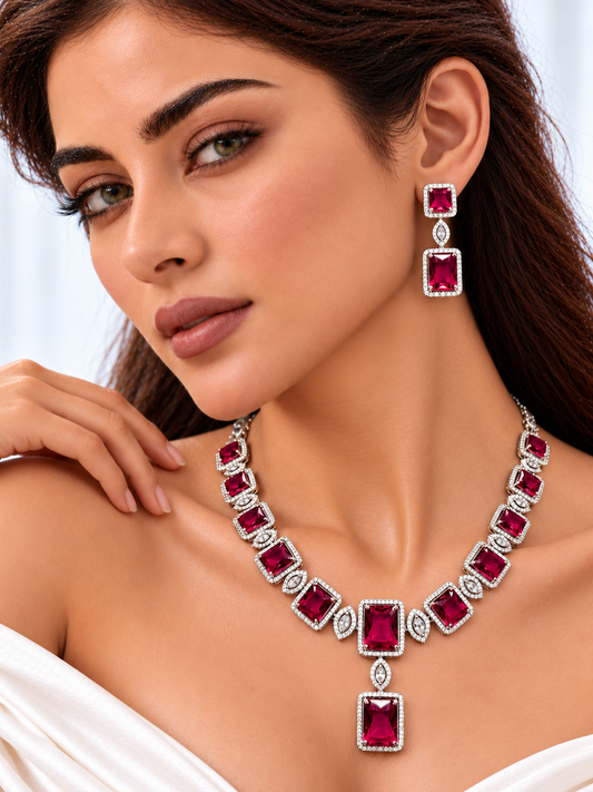 Julianna Diamond Set- Ruby
